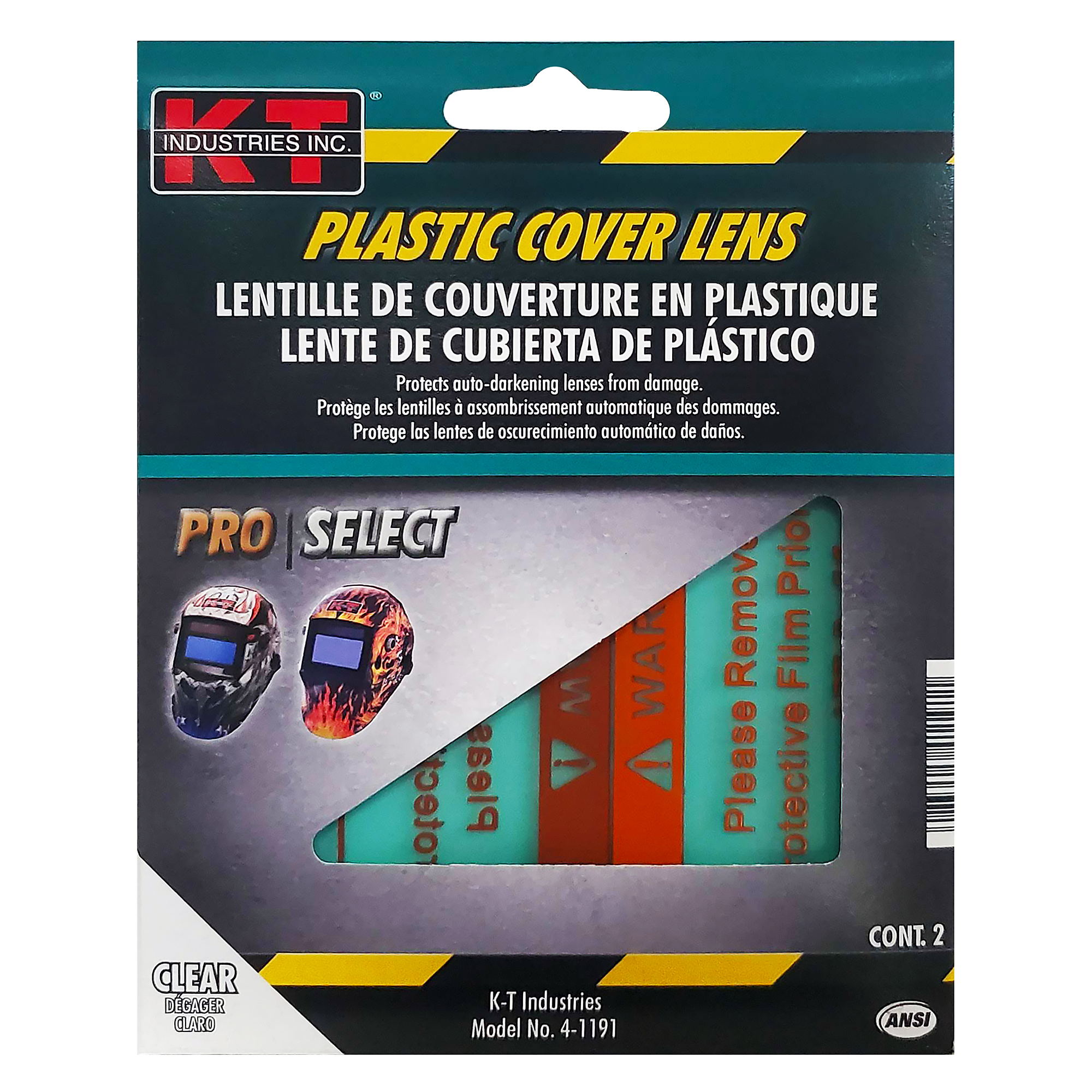 K-T Industries Pro Select Series Cover Lens — Clear Plastic, 2-Pack, Model# 4-1191